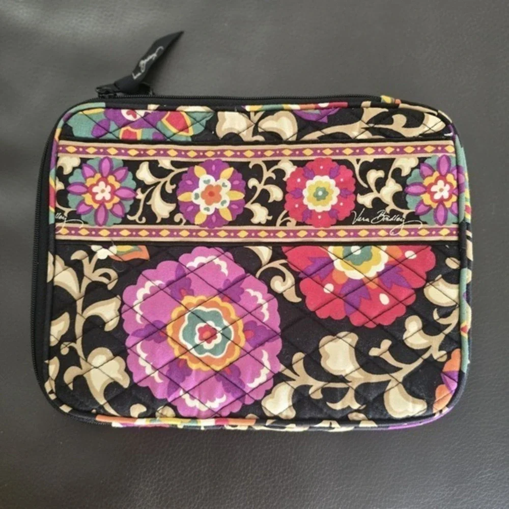 Vera Bradley‎ Quilted Zip Pouch Travel Cosmetic Organizer Floral